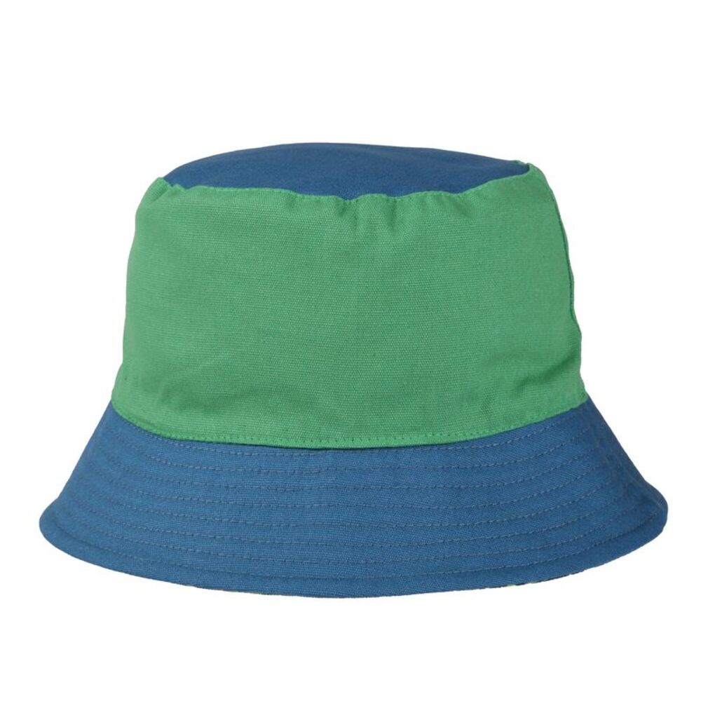 Regatta Childrens/Kids Scratch Reversible Bucket Hat / Piquant Green/Moroccan Bl